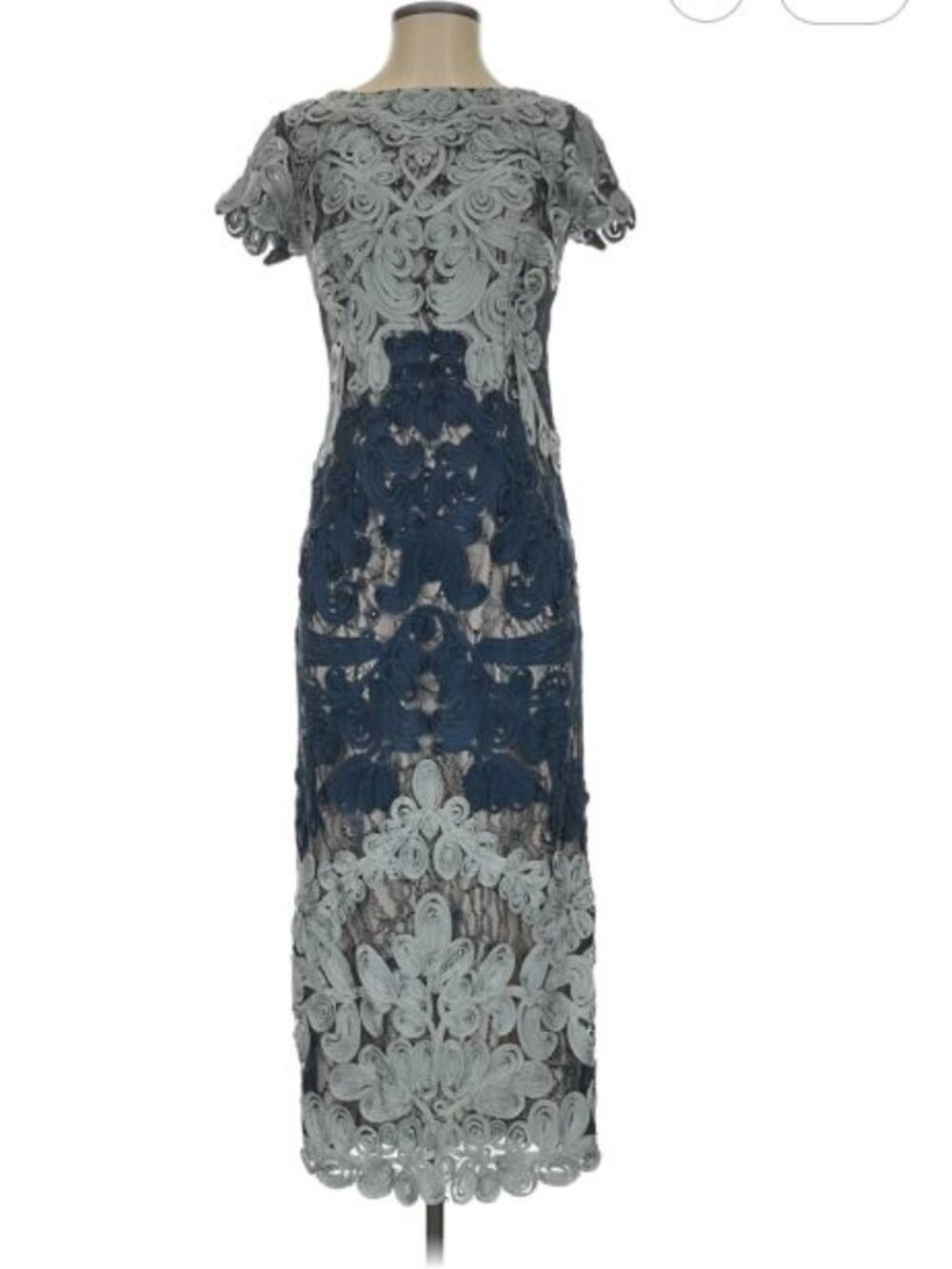 JS Collection BHLDN Anthropologie Santiago Dress XS 0 Midi Lace Cocktail Wedding - Picture 7 of 14